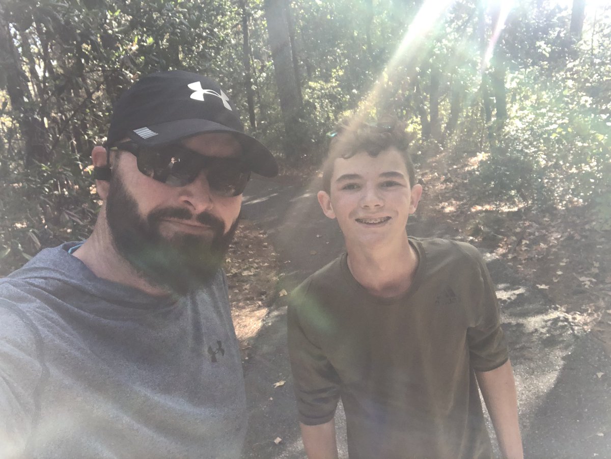 iguerin's tweet photo. 4 miles through the hills. Now we’re ready to don some flannel and start making some shine. #RunGeorgia https://t.co/H2mgOQAEwa