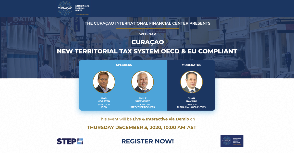 DCSX_co's tweet photo. The DCSX invites you to the webinar โ#Curaรงao New Territorial #Tax System #OECD & #EUCompliantโ on Dec 3, 2020, at 10:00 am (EST) organized by #CIFC together with #CIFA & #STEPCuraรงao
Visit our website for more details: https://t.co/4bhO81oMzN
#BusinessOpportunities https://t.co/KeixMhIAgJ