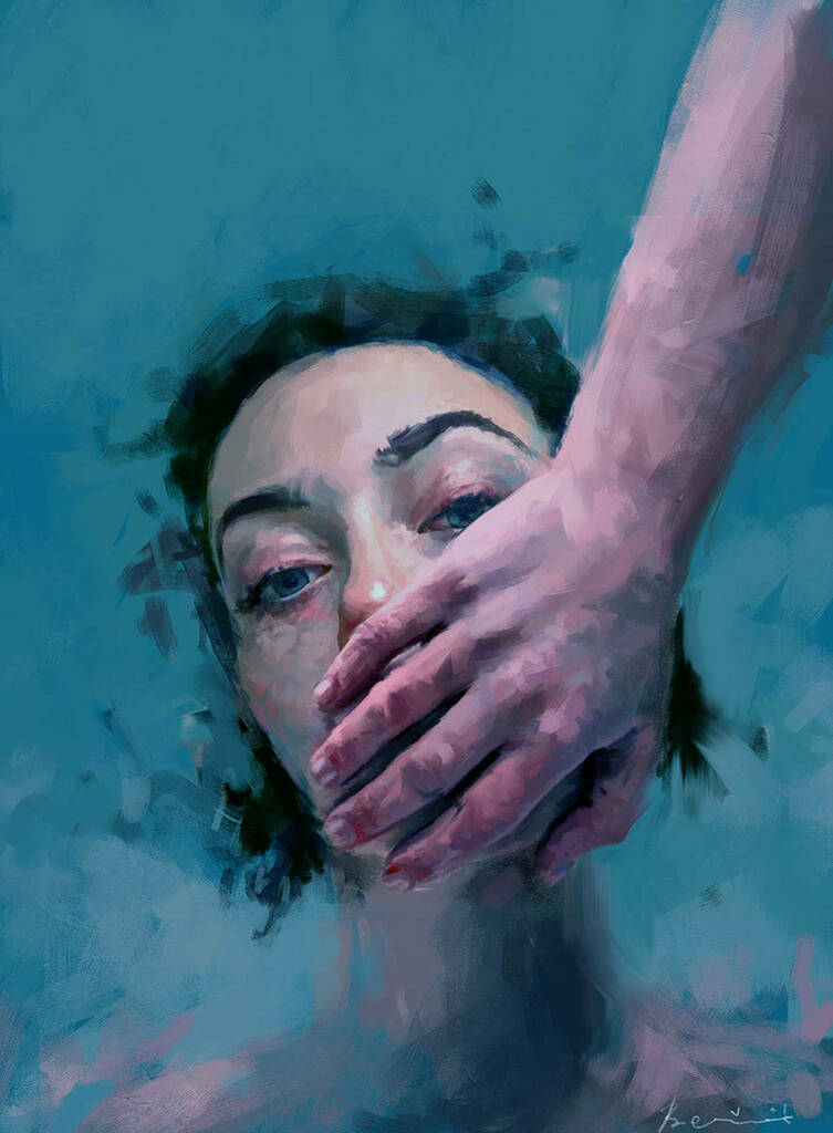 The Voice, by Serbian digital painter and illustrator Ivana Besevic. Today is the International Day for the Elimination of Violence Against Women. "In contrast, since the outbreak of COVID-19, emerging data and reports from those on the front lines, have shown that all types…