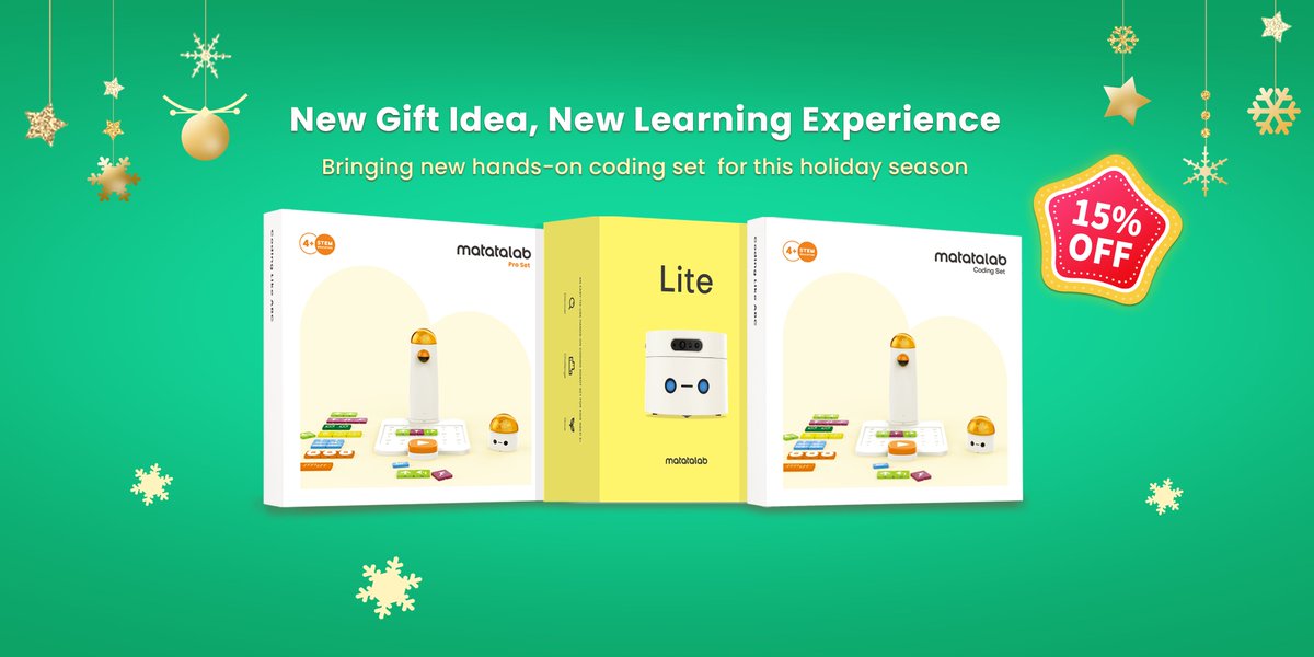 MatataStudioEDU's tweet photo. Forget Black Friday...
We are extending our offer across Black Friday, Thanksgiving, Cyber Monday until 30th November! 🍁
🔥Find 15% off our coding kits during this period!🔥

#Matatalab #Stem #StemEducation #theBestInvention #IdealLab #BlackFriday #Thanksgiving #CyberMonday https://t.co/SMx5Zs3nZT