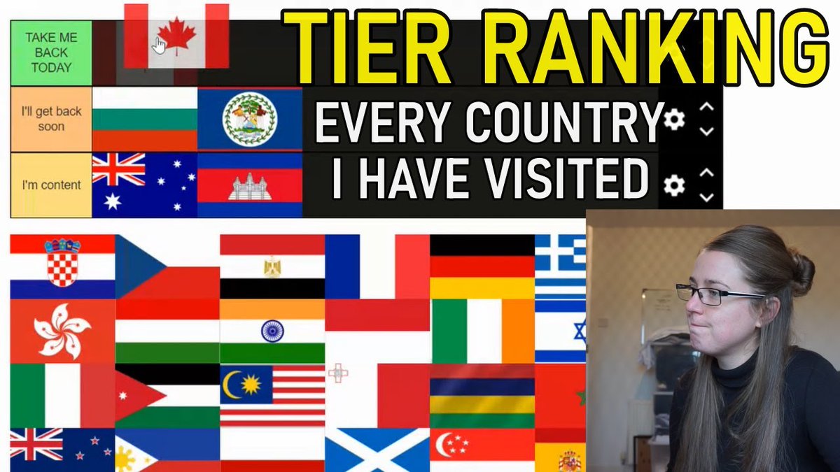Sooo, I tier ranked every country I have visited...
youtu.be/oA4vQcyGU0o