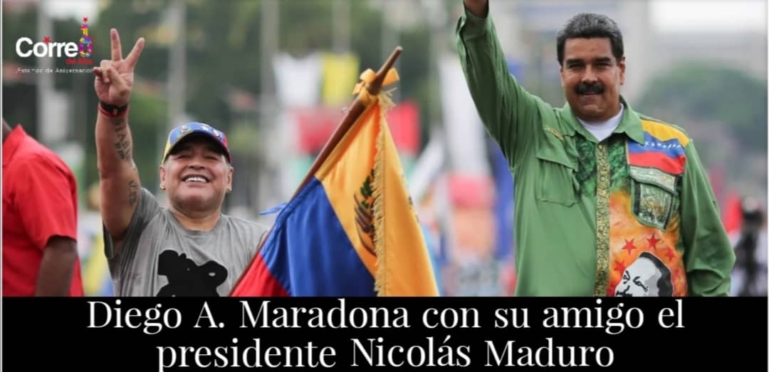 “Somos chavistas hasta la muerte y cuando Maduro ordene, estoy vestido de soldado para una #Venezuela libre, para pelear contra el imperialismo y los que se quieren apoderar de nuestras banderas, que es lo más sagrado que tenemos” Diego Armando #Maradona (1960-♱2020)