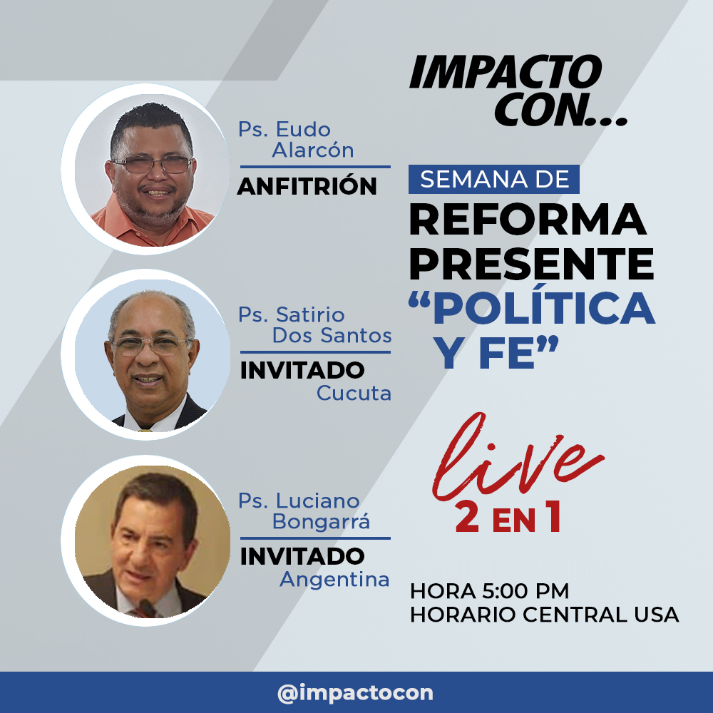 Hoy miércoles 25, el Presidente de Parlamento &amp; Fe Internacional, Pr. Luciano Bongarrá estará como invitado en el Programa IMPACTO CON... vía Instagram LIVE (link al final del post) a las 20h. Horario Argentina. 

Te esperamos!!!

instagram.com/impactocon/