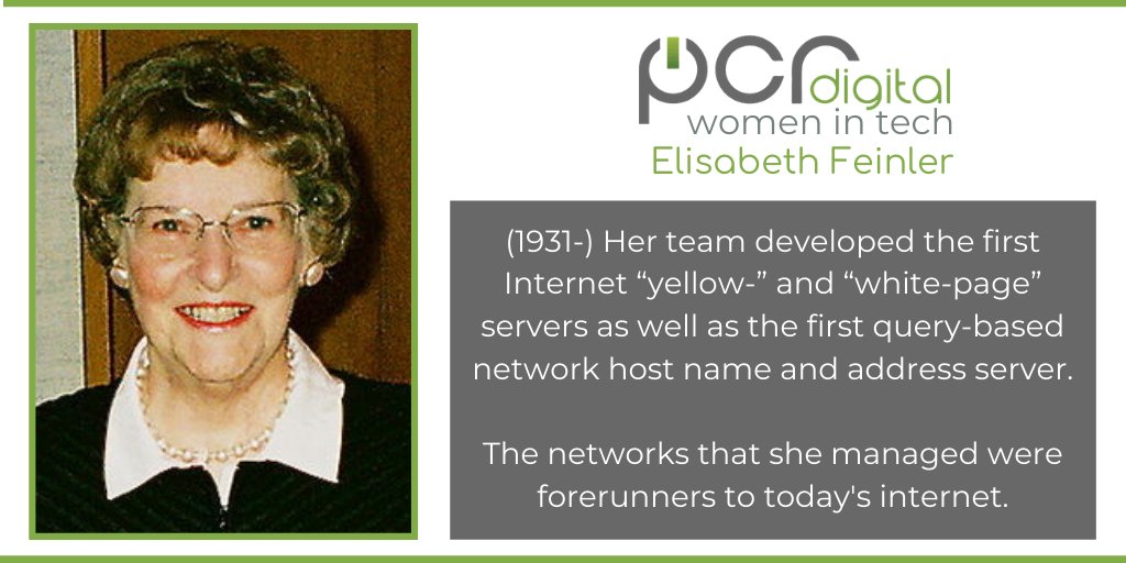PCRUK's tweet photo. This week's woman in tech: Elisabeth Feinler! #WomenInTech #WomenInStem #WomenInRecruitment https://t.co/LWOAMA4DCI