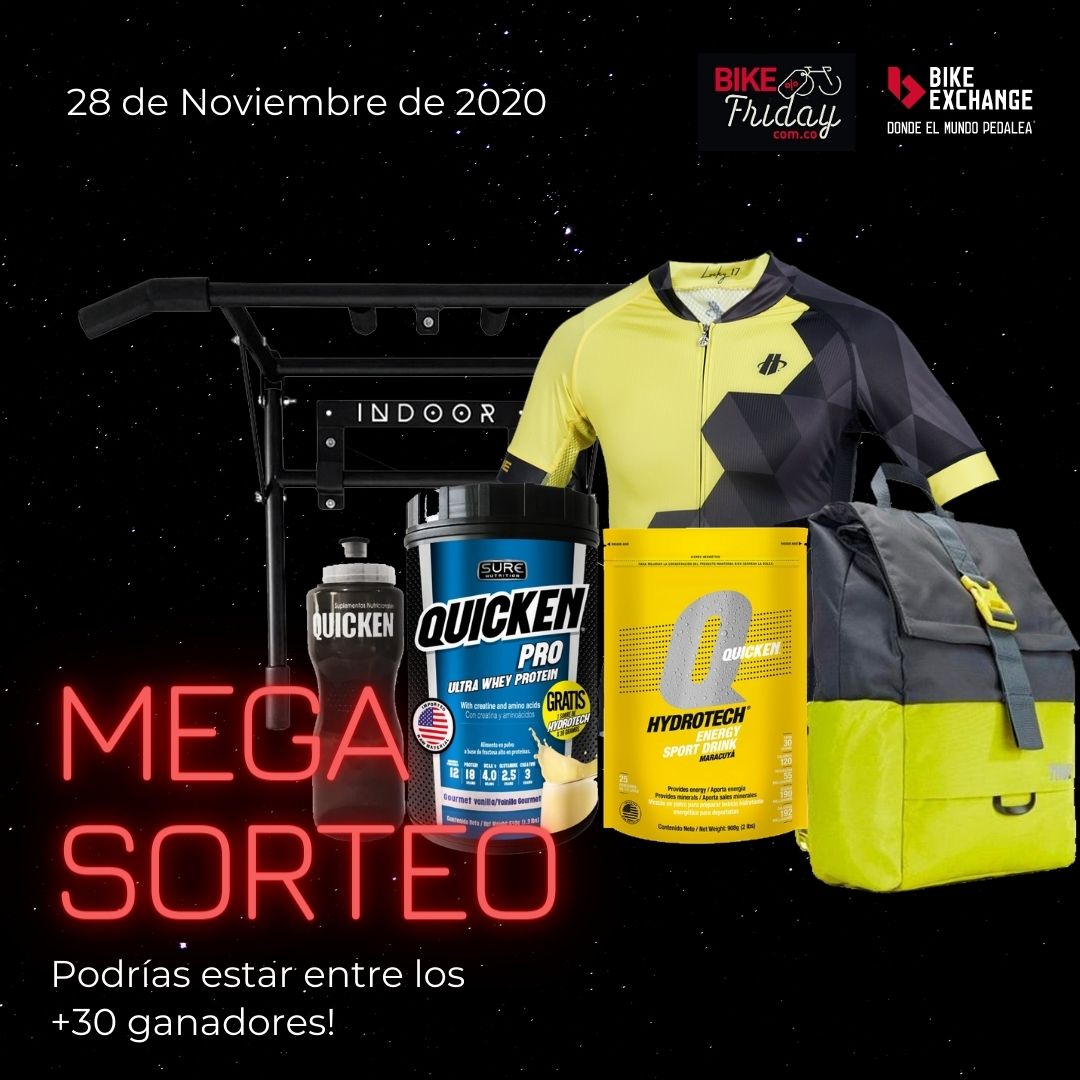 Incríbete en nuestro Mega Sorteo Bike Friday hoy mismo!
https://t.co/xXb5cvIuGg
Los descuentos empiezan desde temprano este año, entra en el link para encontrar nuestra promoción exclusiva pre-BikeFriday
#bicicletas #ciclistascolombianos #Bikeexchange https://t.co/scG4zH4BOW