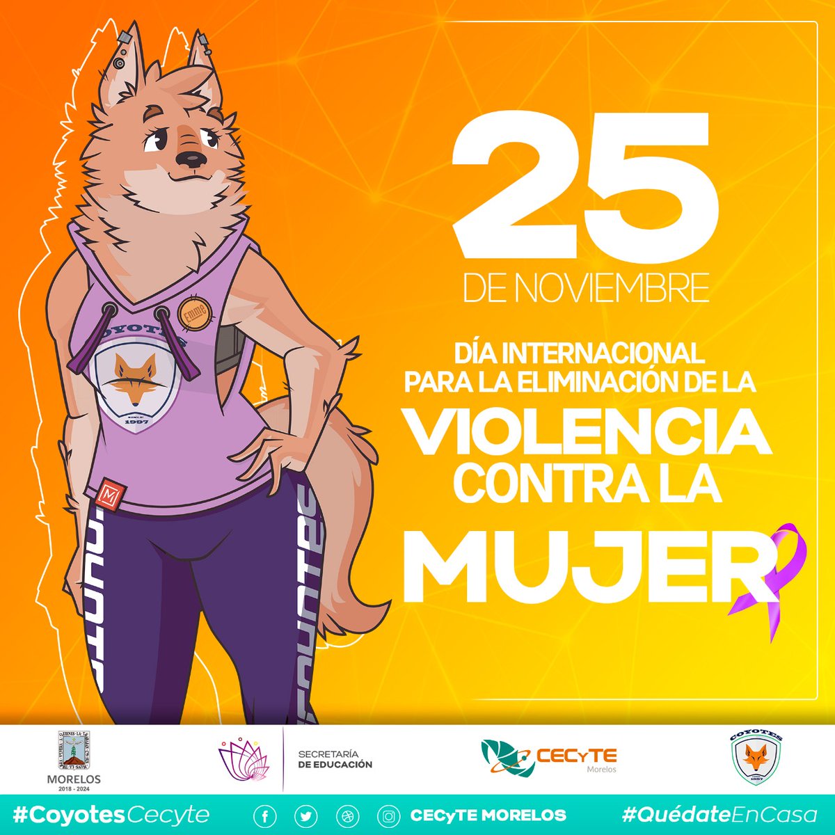 #DíaInternacionalDeLaEliminaciónDeLaViolenciaContraLaMujer

Te invitamos a portar un distintivo naranja y sumarte a la lucha de un mundo con igualdad para mujeres, niñas y adolescentes. 🧡

Únete y #PintaElMundoDeNaranja por la #CeroToleranciaALaViolenciadeGénero 💯