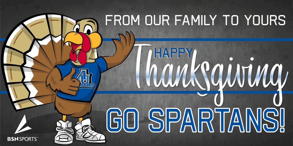 RobBieritz4's tweet photo. Wishing a Happy Thanksgiving to all Administration, Coaches and Athletes at Aurora University. @AU_Spartans https://t.co/VDHdXa5YDV