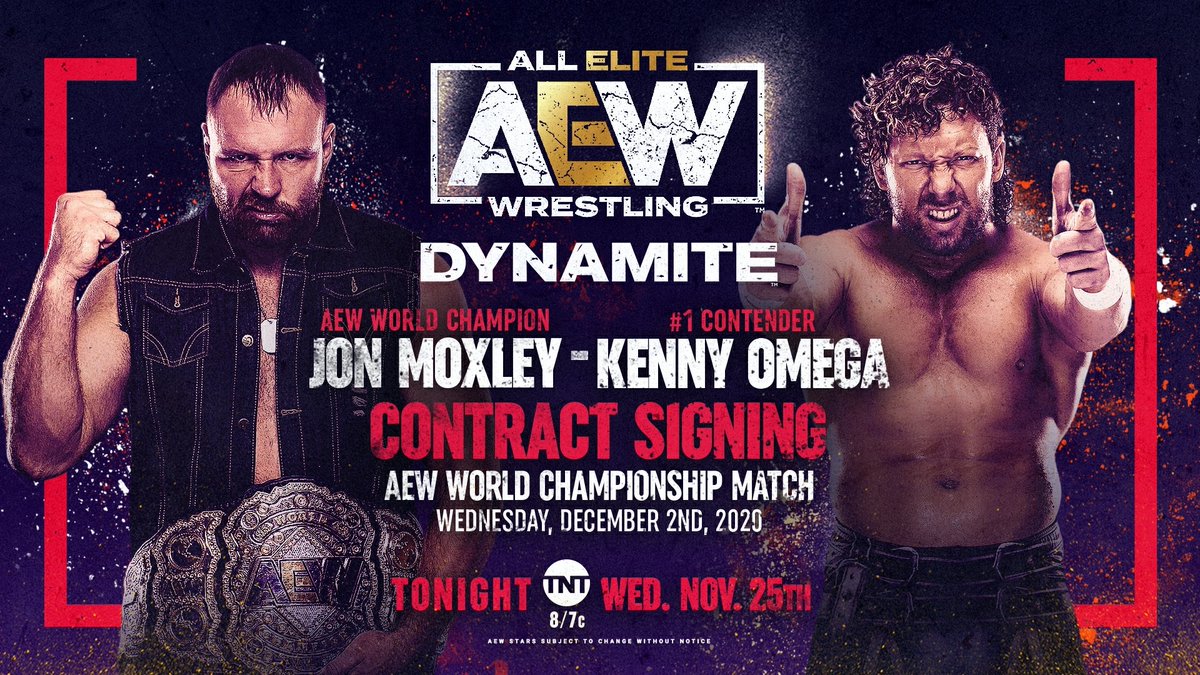 Kenny Omega - Jon Moxley Second Contract Signing On Tonight's AEW Dynamite Kenny Omega - Jon Moxley Second Contract Signing On Tonight's AEW Dynamite