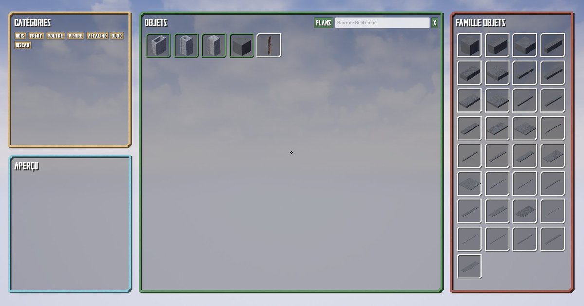 Upeaval's tweet image. Voila un aperçu du petit rework du menu des objets ( les couleurs son provisoire ( je pense ) ), plus d&apos;information dans les commentaires.

Un avis = un bisous.

#ProjetD #jeuindé #IndieGameDev #gamedevelopment