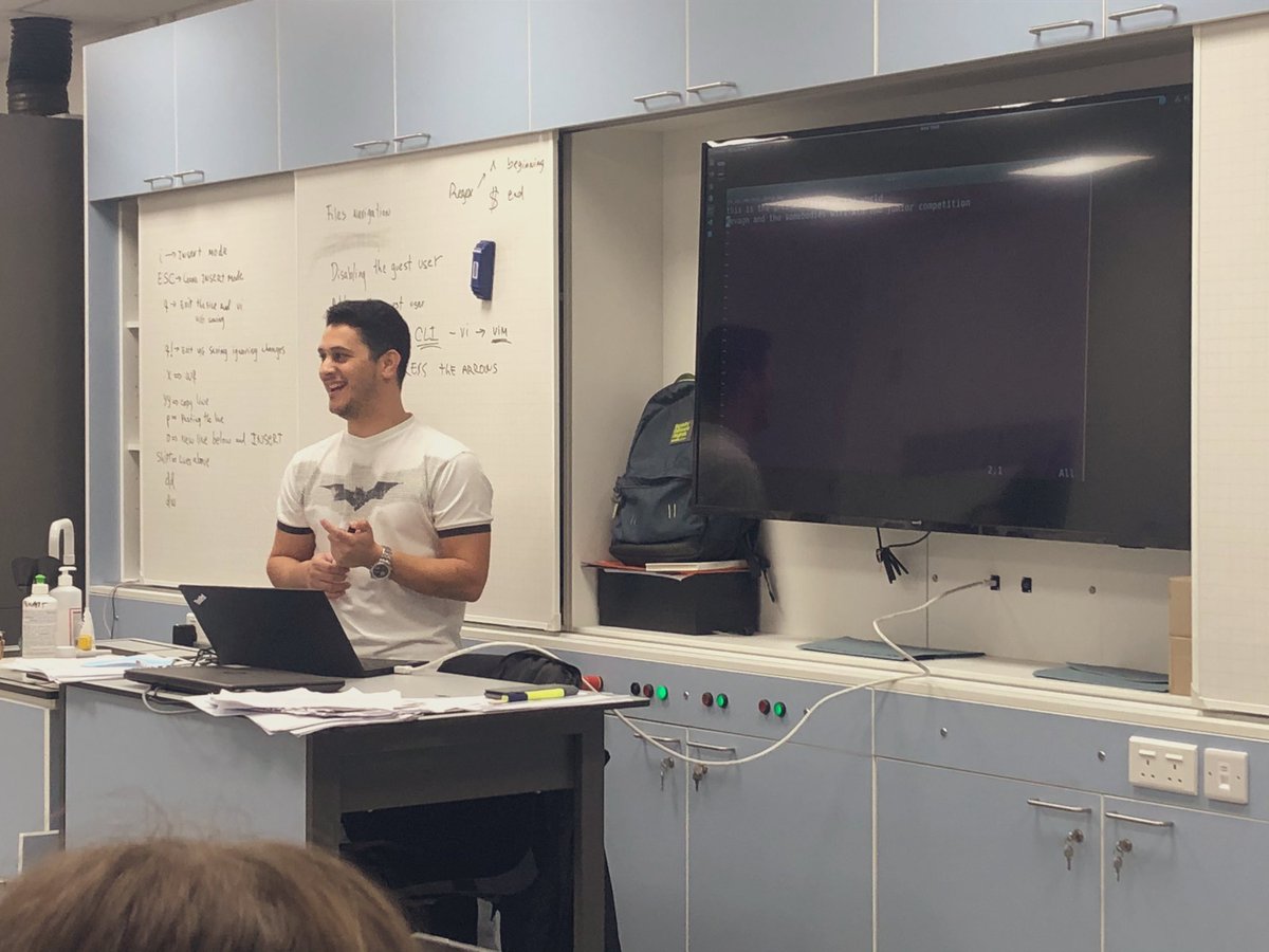 stewharrison1's tweet photo. Another Linux master class by @Stick_Man013. @Cyberchallenge https://t.co/5Xb5NdVBZu