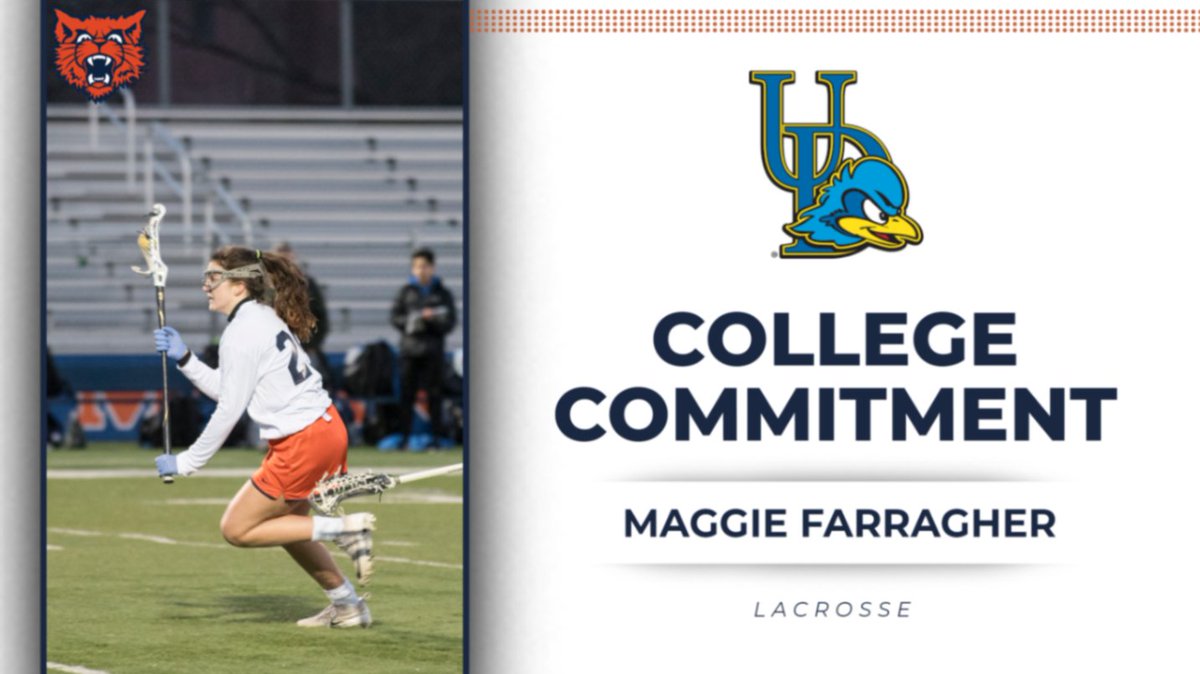 Congratulations to Maggie Farragher (2022) on her verbal commitment to attend school and play Lacrosse <a href="/DelawareWLax/">Delaware Women's Lacrosse</a> #Kits2College