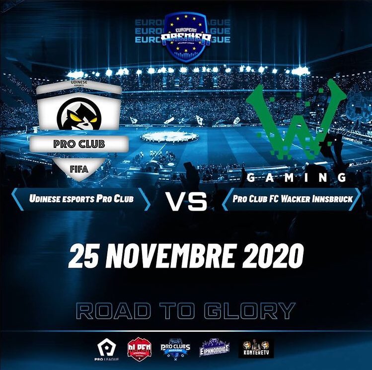 NewClubitalycit's tweet photo. Questa sera partita inaugurale di European Premier!
Campionato riservato ai soli team ufficiali di società reali di calcio ⚽️🏆

Ore 22.00 🕙 alla Dacia Arena 🏟 
Udinese eSports 🆚 @WackerProClub Innsbruck

Che lo show abbia inizio 💥🔝

Live: https://t.co/Lw6HRKJlQ1

#ForzaUDY https://t.co/eEk9XSFk8A