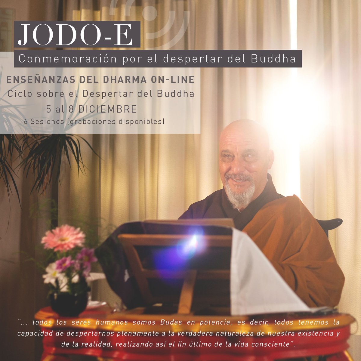 sotozen_es's tweet photo. Vuelven las Enseñanzas del Dharma on-line. Permanece en contacto con el espíritu de los retiros zen desde casa, en vivo y en directo o a través de las grabaciones.
Matricúlate aquí: https://t.co/kYniKKDoz0
#DokushoVillalba #CBSZ #templozenluzserena #meditaciononline https://t.co/DGwZDaieCK