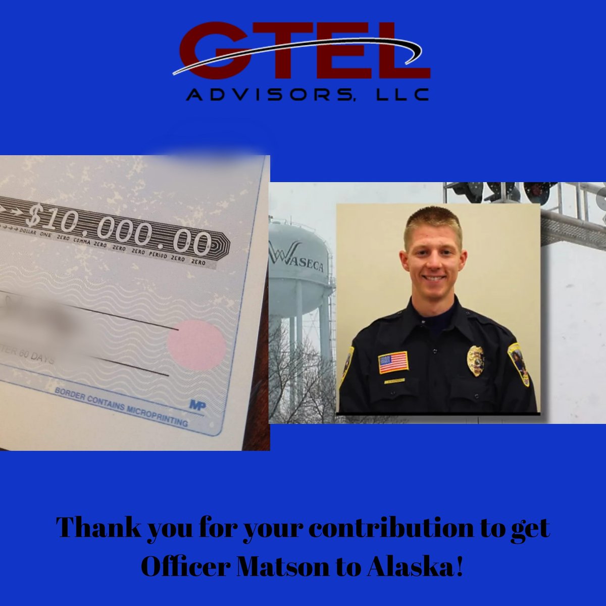 The_Real_HHO's tweet photo. Thansk to Jeff and Lisa Gottstein with GTEL Advisors, LLC for stepping to assist us in reaching our financial goal for the #MatsonStrong King Eider hunt. GTEL can provide amazing technology solutions for government and private sector, check them out at https://t.co/9lLh8bpXZc https://t.co/SL6GbejFDe