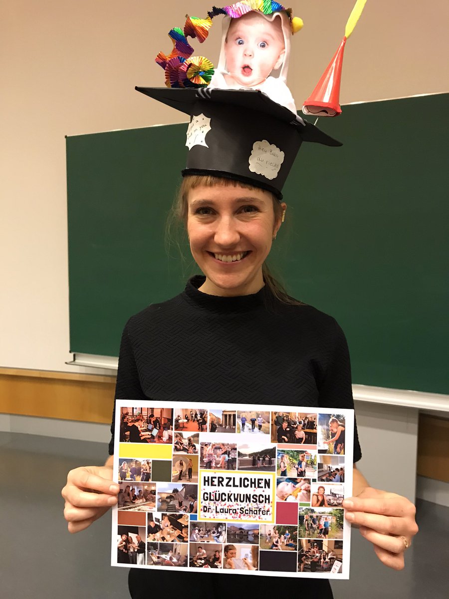 Many congratulations to Dr. Laura Schäfer who finished four years of great research on body odors in mother child bonding with summa cum laude today 🥳😍🍾