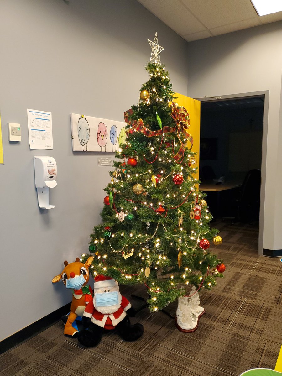 Christmas Spirit at the CEC! Even our décor are being safe (and yes, they are in same cohort!) 🤣 #Christmas2020