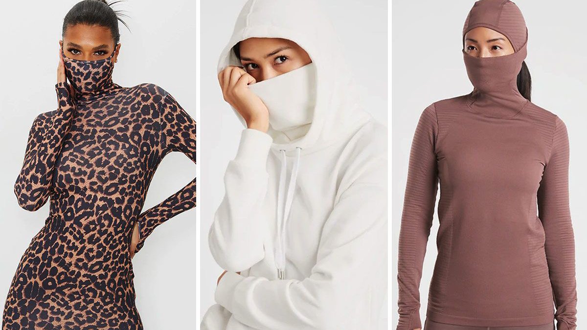 UCLAHealth's tweet photo. Clothes with built-in masks seem to be all the rage. But do they help prevent the spread of #COVID19?

@DGSOMUCLA’s Dr. Peter Katona sat down with @NYMag to discuss. ➨ https://t.co/T7hIyK6mXU https://t.co/rUJ8PeQeV7