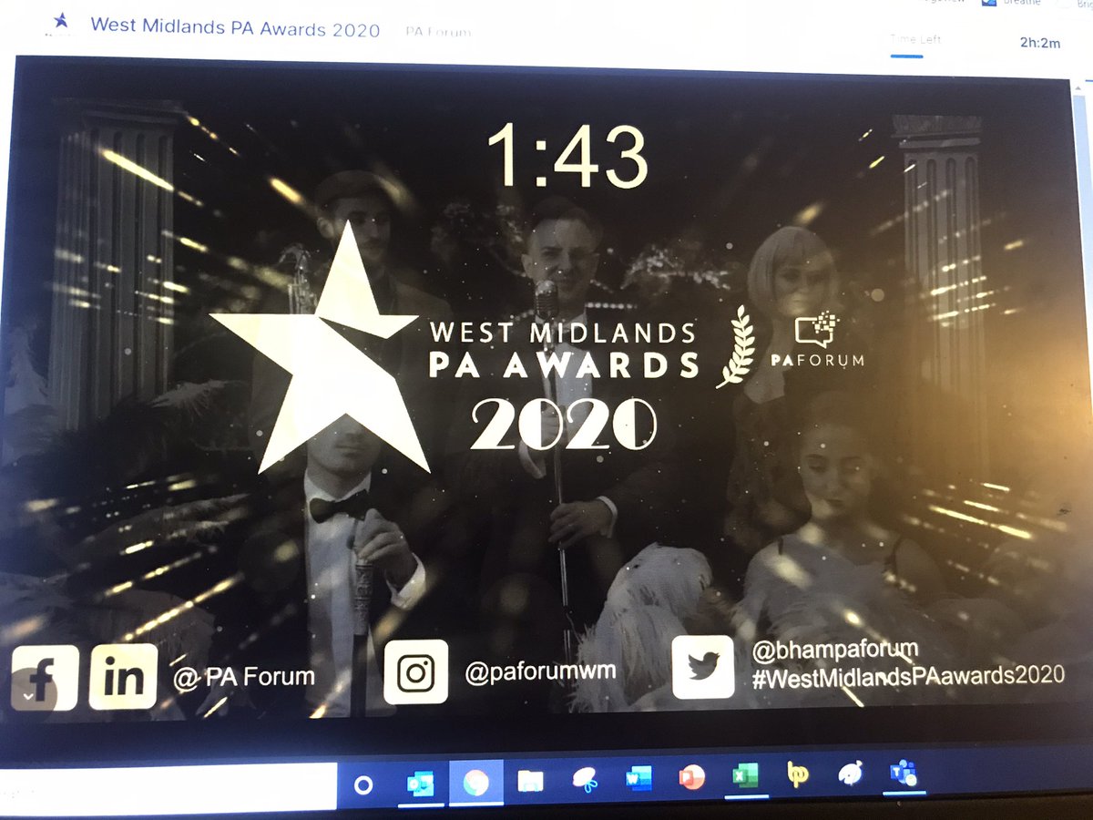 Good luck to all the nominees of the #WestMidlandsPAawards this evening!  So chuffed to be joining you all to help celebrate the fantastic office support talent in your region!  #ProudPAs  #ProudEAs  It’s gonna be a fantastic show!