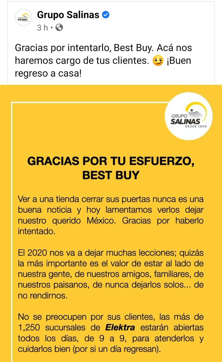 BetzaClemente's tweet image. Hay dos formas de ser en esta vida, por lo que más quieras no seas como Grupo Salinas. 

Empatía es lo que más hace falta en  este mundo.