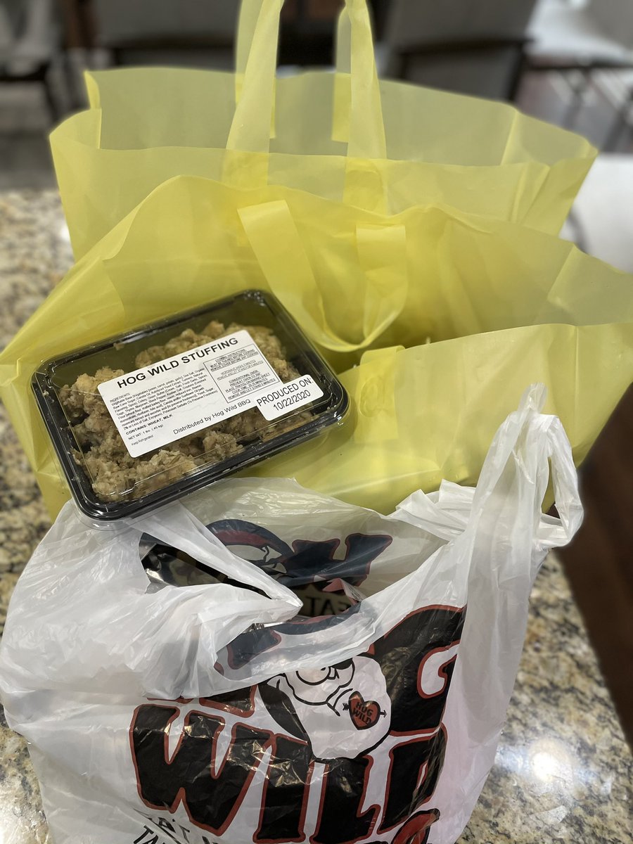 Through the sadness of not being able to be with my family and make them a Thanksgiving meal, I am grateful for our health and love!  I am, also, so grateful to have local businesses making my life easier!  <a href="/HogWildHolland/">Hog Wild BBQ</a> #outsidethanksgiving