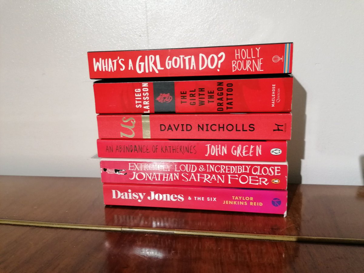 BWormBlogger's tweet image. Here is my #RedStack for #ReadathinphotoNov20. Any favourite reads on there? @readathin