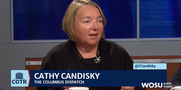 I want to give thanks for an extraordinary journalist <a href="/CCandisky/">Catherine Candisky</a> who will be retiring from <a href="/DispatchAlerts/">Columbus Dispatch</a> on December 1; for 35 years she has told stories about how state government effects the lives of ordinary Ohioans and she made all our lives better