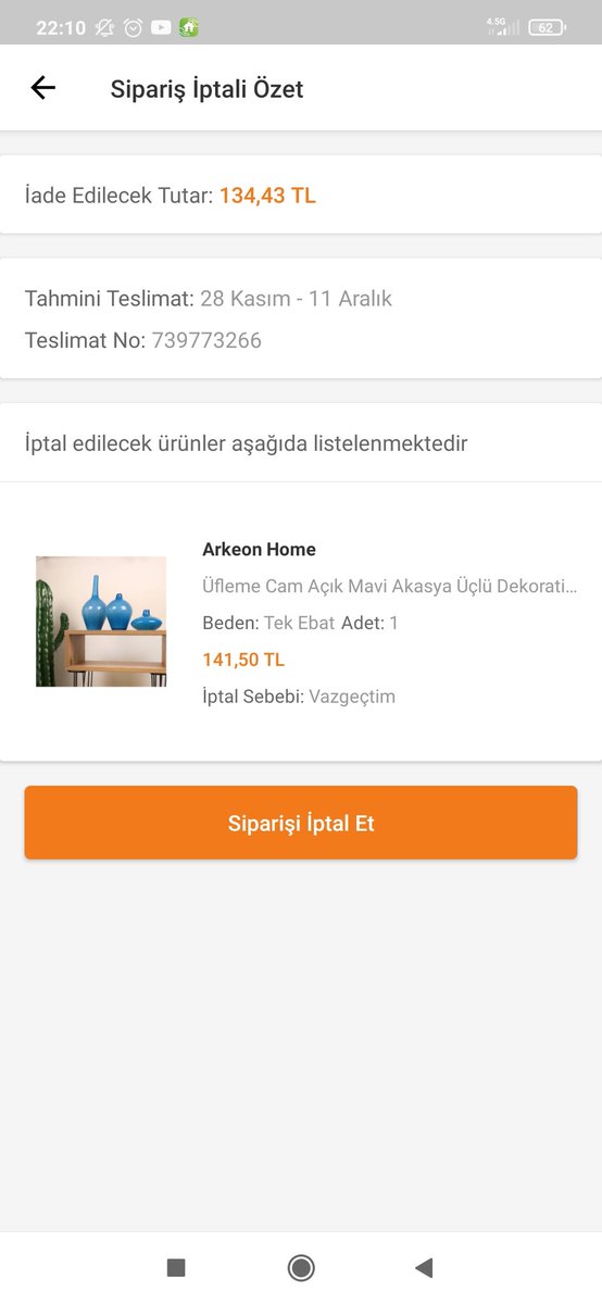 aliye88's tweet photo. #trendyolefsaneindirim neden satarken 141 TL alırken vazgeçildi günde 134 lira iade ediliyor https://t.co/tMERl5IjWN