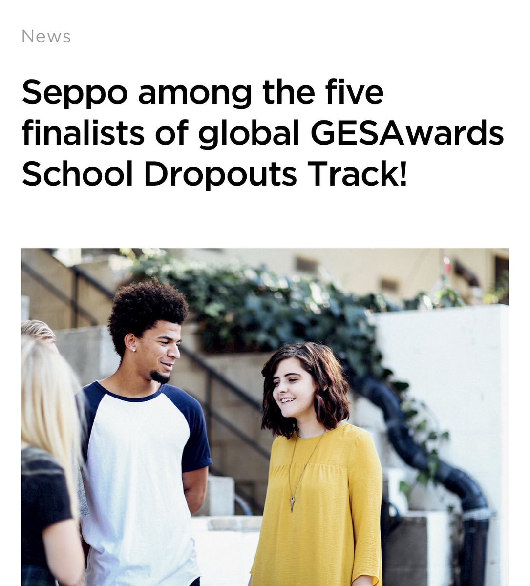 So proud of <a href="/seppoio/">Seppo.io</a> being selected as a finalist at <a href="/gesawards/">Global EdTech Startup Awards (GESAwards)</a> Global School Dropouts Track! seppo.io/news/seppo-amo… #dropout #gamification