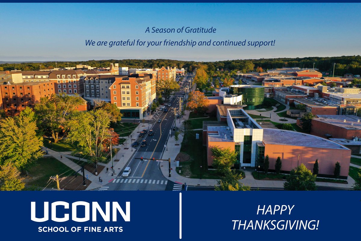UConnArts's tweet photo. Happy Thanksgiving from UConn School of Fine Arts!
#Thanksgiving2020 #UConn #uconnsfa #Thanksgiving https://t.co/l2BYK3Y508