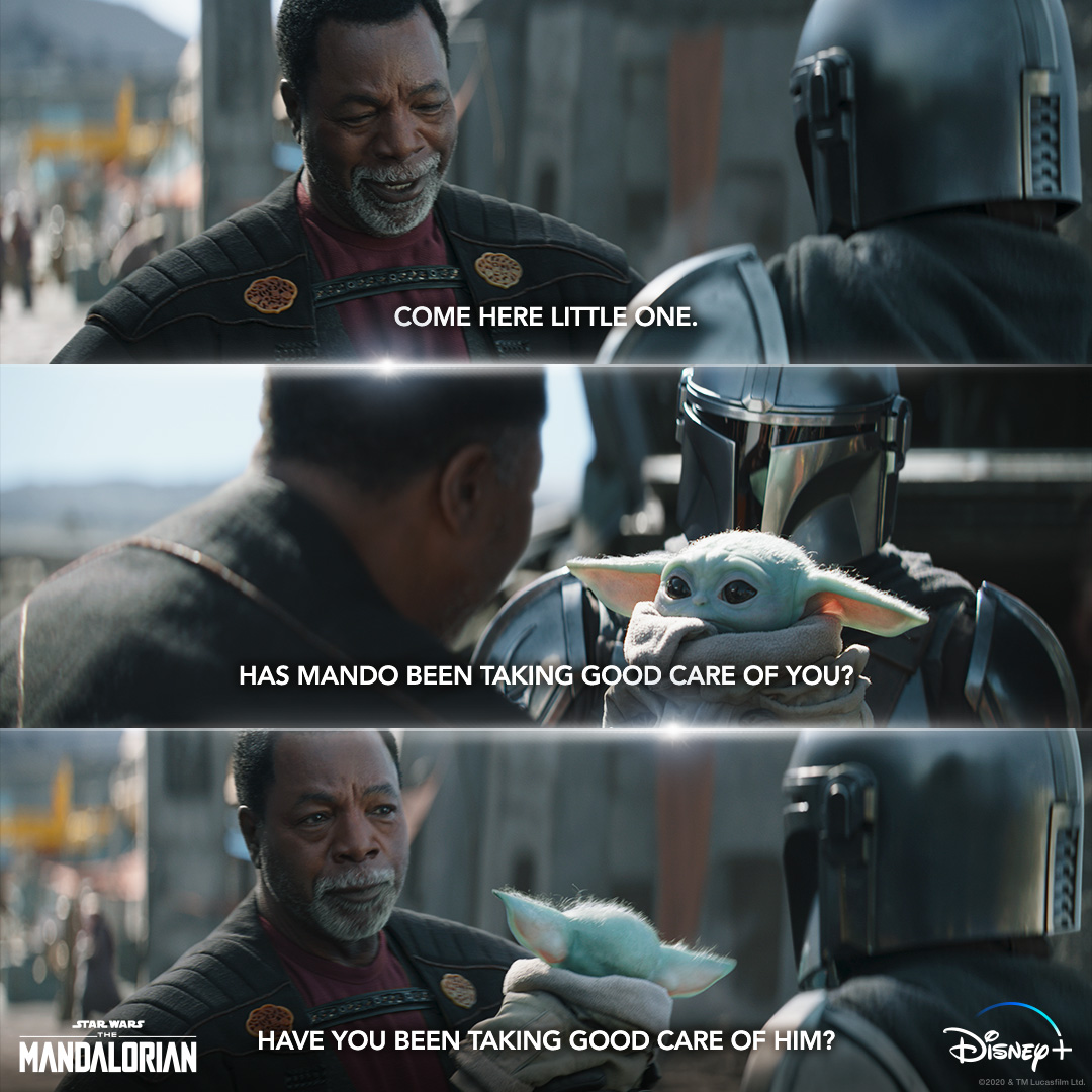 themandalorian's tweet photo. A very important question. Chapter 12 of #TheMandalorian is now streaming on #DisneyPlus. https://t.co/JA0bPk2MLI