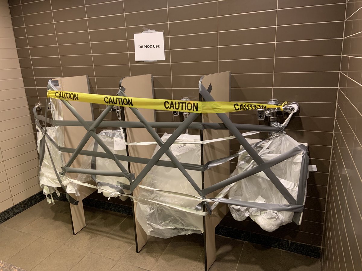 HCWilsonATL's tweet photo. Urinanls at McDonalds in this pandemic. https://t.co/61pbTcQ05a