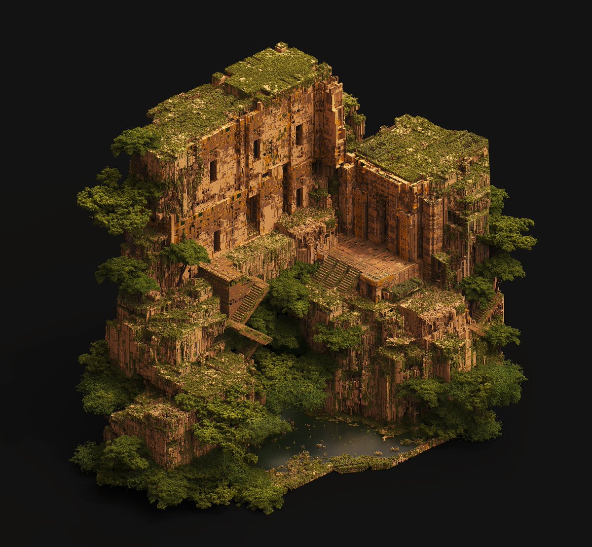 MadMaraca's tweet image. "Secret Hiding Place"

Took 10 hours to finish 
(Full process timelapse will be posted soon. stay tuned!^^)

#voxel #voxelart #magicavoxel #gamedev