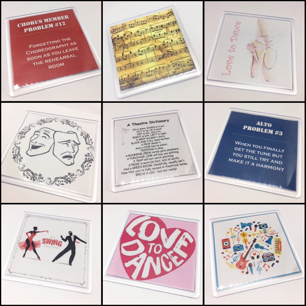 nvitation's tweet image. Are you looking for a stocking filler for a musician, dancer or thespian. We have a selection of coasters on the website for £3 each + p&amp;amp;p  plus a range of other gifts at nvitation.co.uk