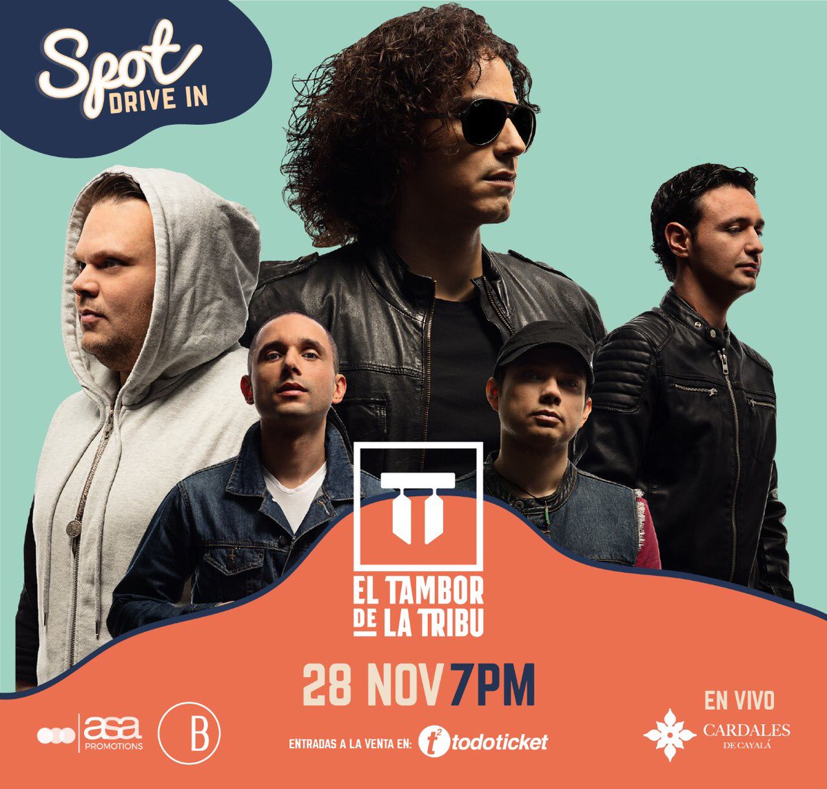 ¡Volvimos recargados de energía y con ganas de rockear! Acompáñanos en el Spot Drive In, 28 de nov. 7pm en Cardales de Cayalá. Precio por 🚗 Q300  (Capacidad de asistentes por vehículo según lo indicado en la tarjeta de circulación), compra tu 🎫 en Todoticket.)