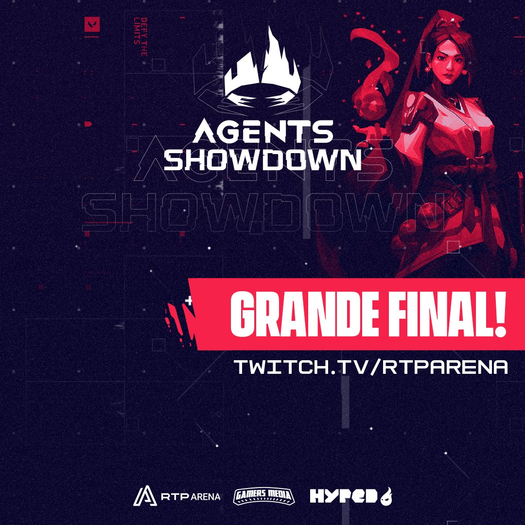 Quem sairá por cima na finalíssima do Agents Showdown #4 entre a <a href="/ftwesports/">FTW | For The Win Esports</a> e a @eazyonetw? 

Estamos prestes a saber!

🎙️ <a href="/m0oVe/">Moove</a> &amp; <a href="/commanderbonny/">João D'Sousa Antunes 🤠✍️</a>
📺 twitch.tv/rtparena