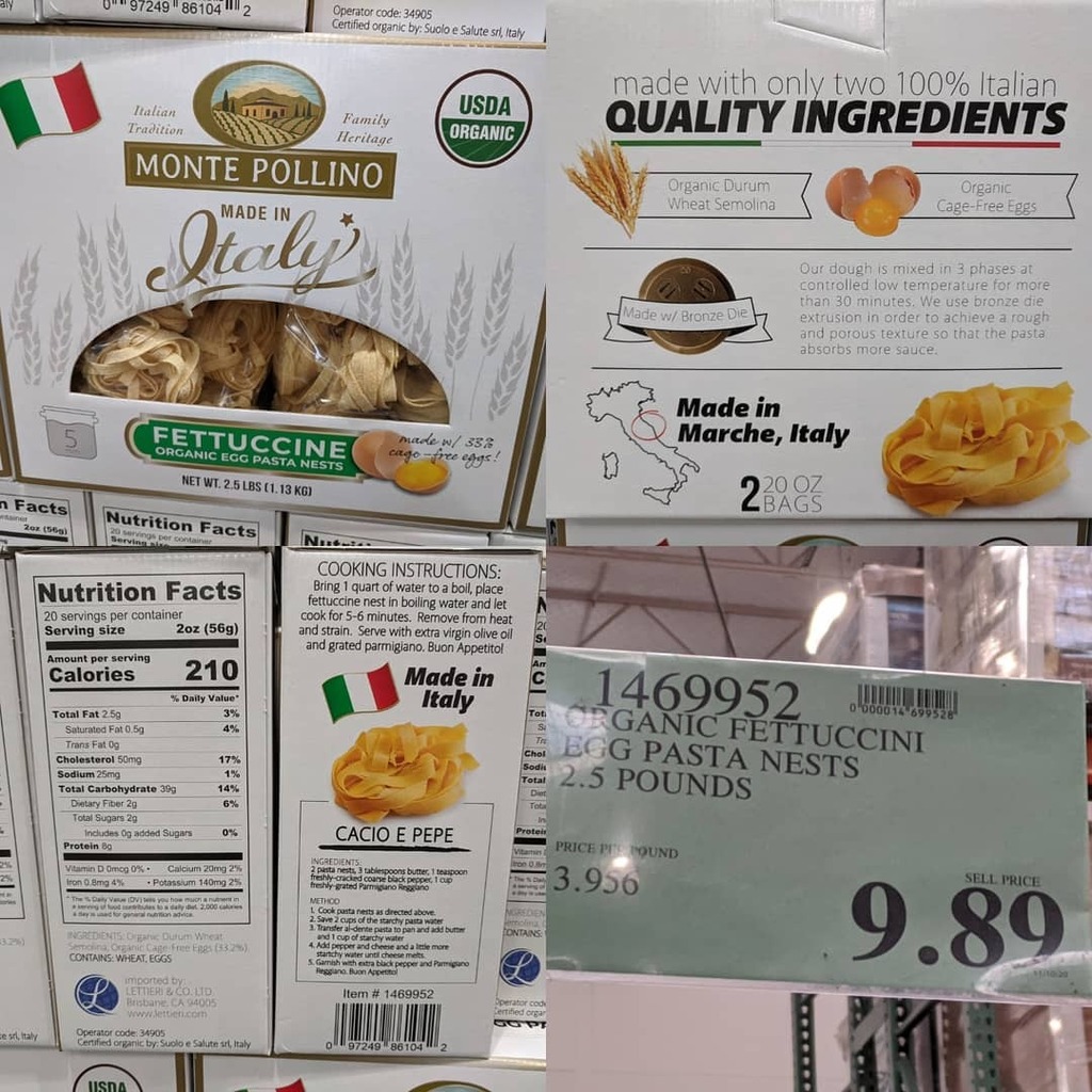 olli on Twitter "They're back! montepollino organic fettuccine pasta