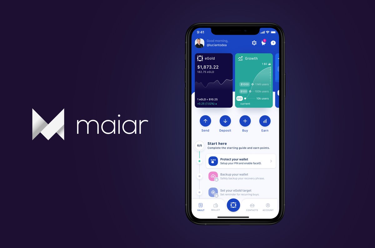 luciantodea's tweet photo. Maiar reaches  💯 releases! 

More than 5,000 exclusive access users already have a preview of how the future of money will look like &amp; 157,000+ more are looking to get in.

Invites for 2,000 more people to join have just been sent.

Here are the most important #Maiar updates: https://t.co/tSvaAXT1qO