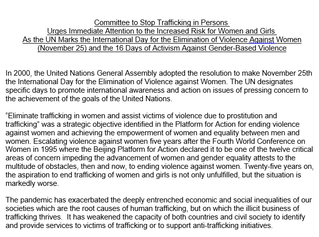 NGOCSTIP's tweet photo. During this particularly difficult time, we must reaffirm our commitments to address the vulnerabilities women+girls are experiencing & work to prevent+end #sextrafficking & sexual exploitation.
#IDEVAW #16Days #EndGBV #orangetheworld #endtrafficking #SDGs #Target5_2 #ngocstip https://t.co/Lpp2ge00De