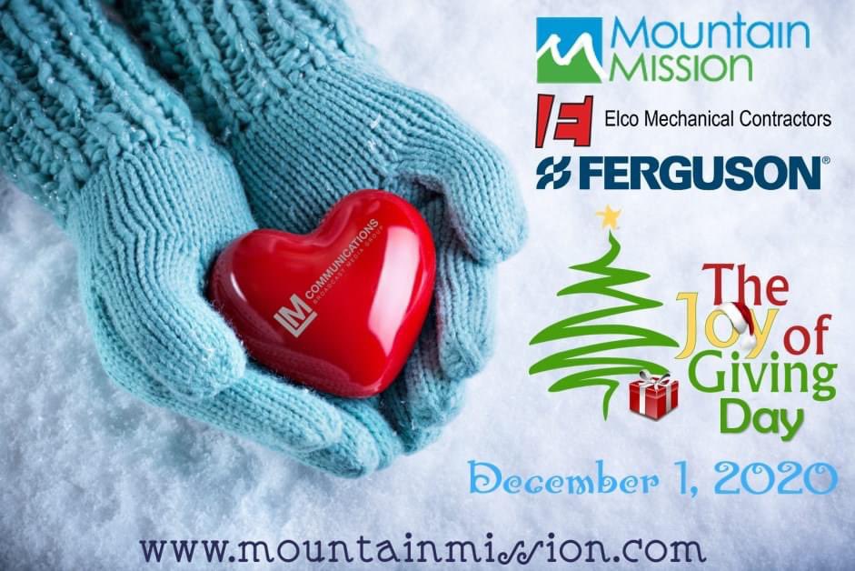 MtMissionInc's tweet photo. We are excited to partner w/ LM Communications, Elco Mechanical Contractors &amp; Ferguson Enterprises for The Joy of Giving Day on December 1st! 

Visit https://t.co/L33wvvYunQ to make your financial gift. Proceeds will purchase new winter gloves, jackets, toboggans &amp; food! https://t.co/OlsZlTiNKf