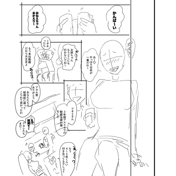 進捗
ネームはいつもこんな感じです。かなり雑です。
すみません… 