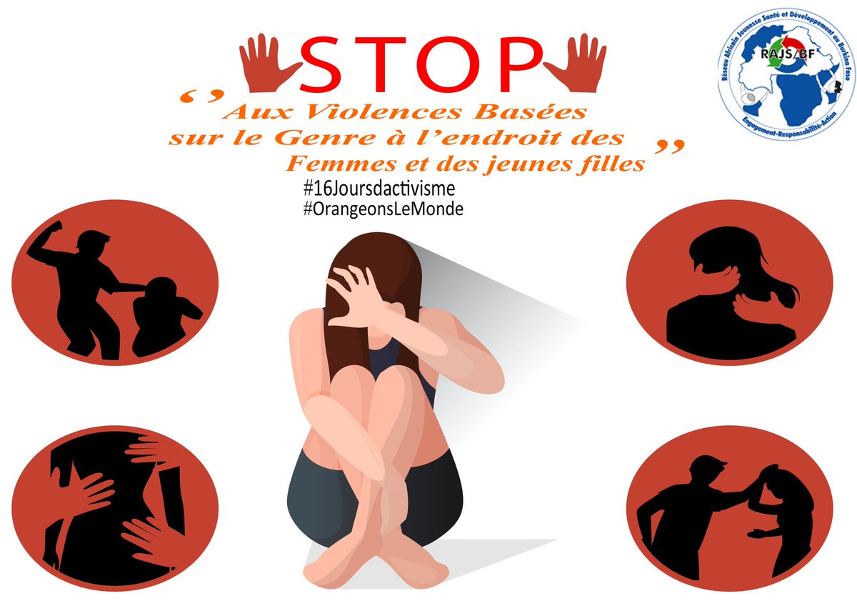RAJSBurkina's tweet photo. Les #16Joursdactivisme contre la violence basée sur le genre se dérouleront du 25 novembre au 10 décembre. Notre thème mondial pour 2020 : « Orangez le monde : financez, intervenez, prévenez, collectez ! »
#OrangeonsLeMonde #StopVBG
#Touchepasàmasoeur
#TousUnis #RAJS #RAJSBF https://t.co/JbMPNd8YQU