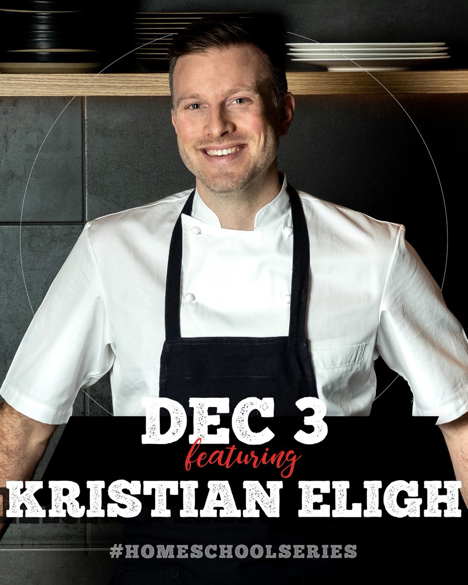 Join Executive Chef Kristian Eligh <a href="/ChefEligh/">Kristian Eligh</a> for another exciting #homeschoolseries episode on December 3 where he'll virtually guide you in creating his Brick Pressed Chicken. Visit 17blackevents.com to register today.