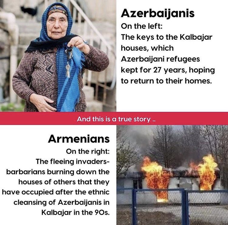 FaiqAskerov's tweet photo. It is just a difference between Azerbaijanis and Armenians. #DontBelieveArmenia #KarabakhisAzebaijan https://t.co/D5uuNhsS2q