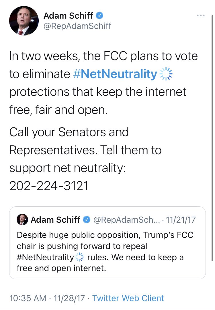 It wasn’t just the Senate either. We couldn’t possibly have a left-wing conspiracy theory that didn’t include  @RepAdamSchiff!