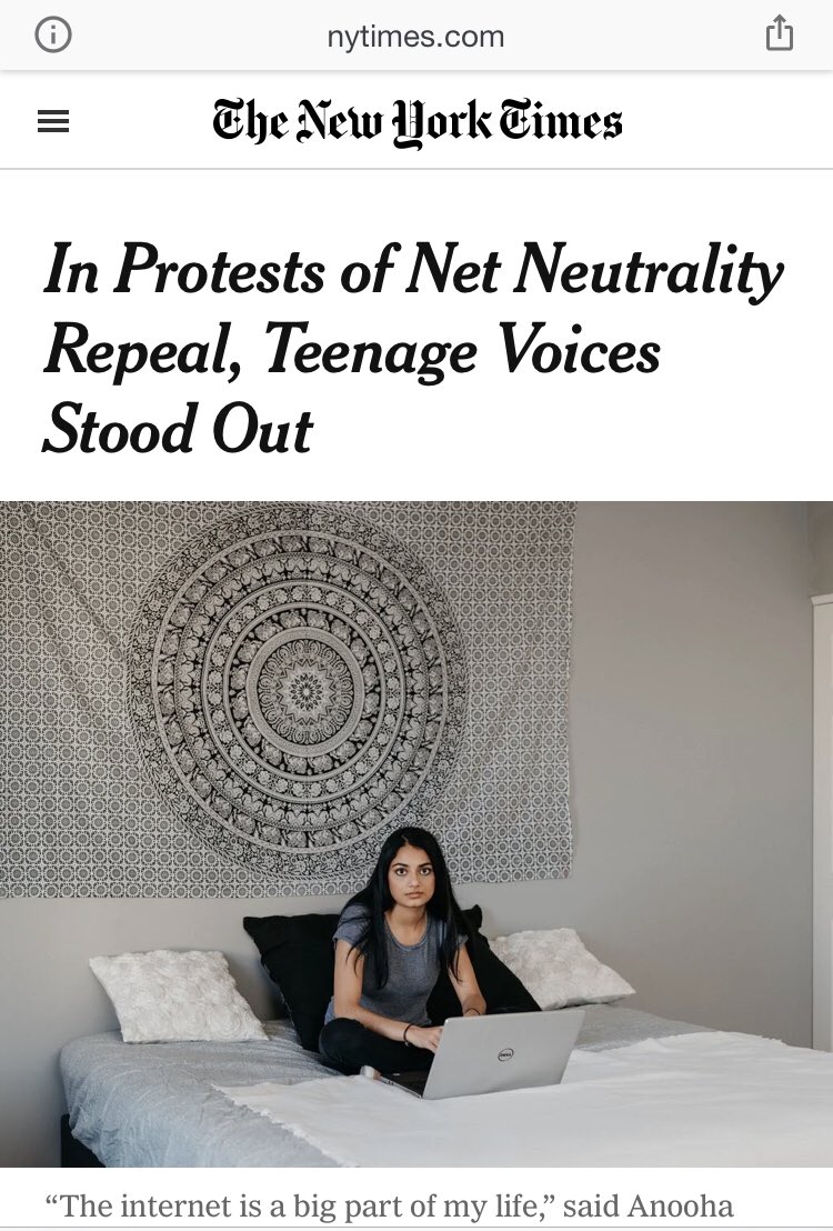 You’ll be very surprised to also see  @nytimes following what would become a tried-and-true faux outrage framing.Also serves as a good reminder that teenage voices can, on all things and at all times, be ignored.