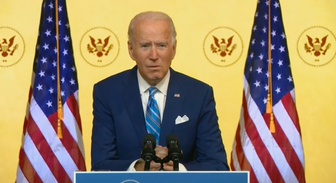 No big family  #Thanksgiving2020 gathering this year for the  @JoeBiden family he says. "We'll be at home in Delaware with our daughter and our son-in-law."