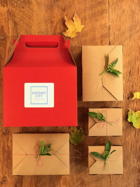 Care goes into each order we send out. 

That includes when we pack up your corporate celebration orders for celebrating safely with your staff. 

Get in touch today by email (info@savourycity.com) or phone (604 875-8484) and spread some joy (safely) this season.
