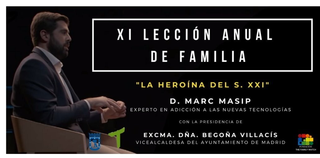 TheFamilyWatch's tweet photo. El próximo 1 de diciembre tendremos la XI Lección Anual de Familia. Contaremos con la presencia de @begonavillacis , la lección magistral de #MarcMasip que nos hablará de las #adiccionescomportamentales y engregaremos los premios d #FamiliaTFW a las mejores campañas publicitarias https://t.co/ZdNCwigYyA