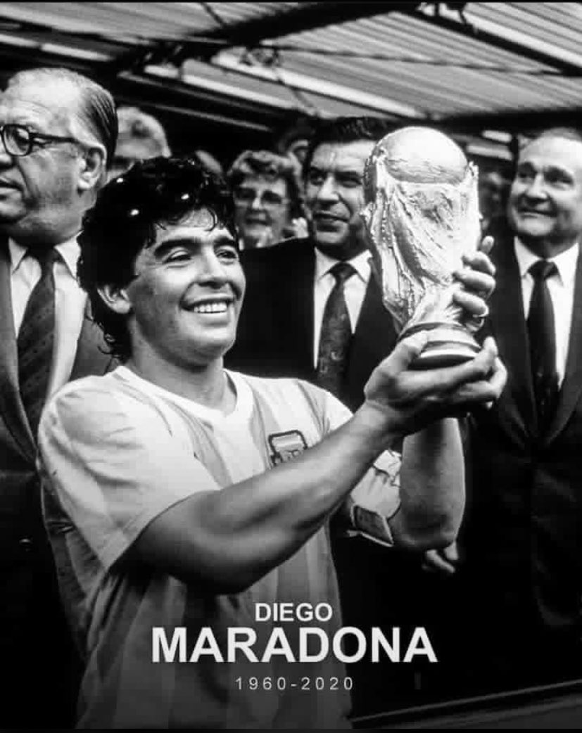 CityofLagosfc's tweet photo. Goodbye to a true genius with probably my favourite football photo of all time, versus Belgium at the 1986 World Cup  Thanks for all the memories, Maradona. https://t.co/TyVrQP0iSS