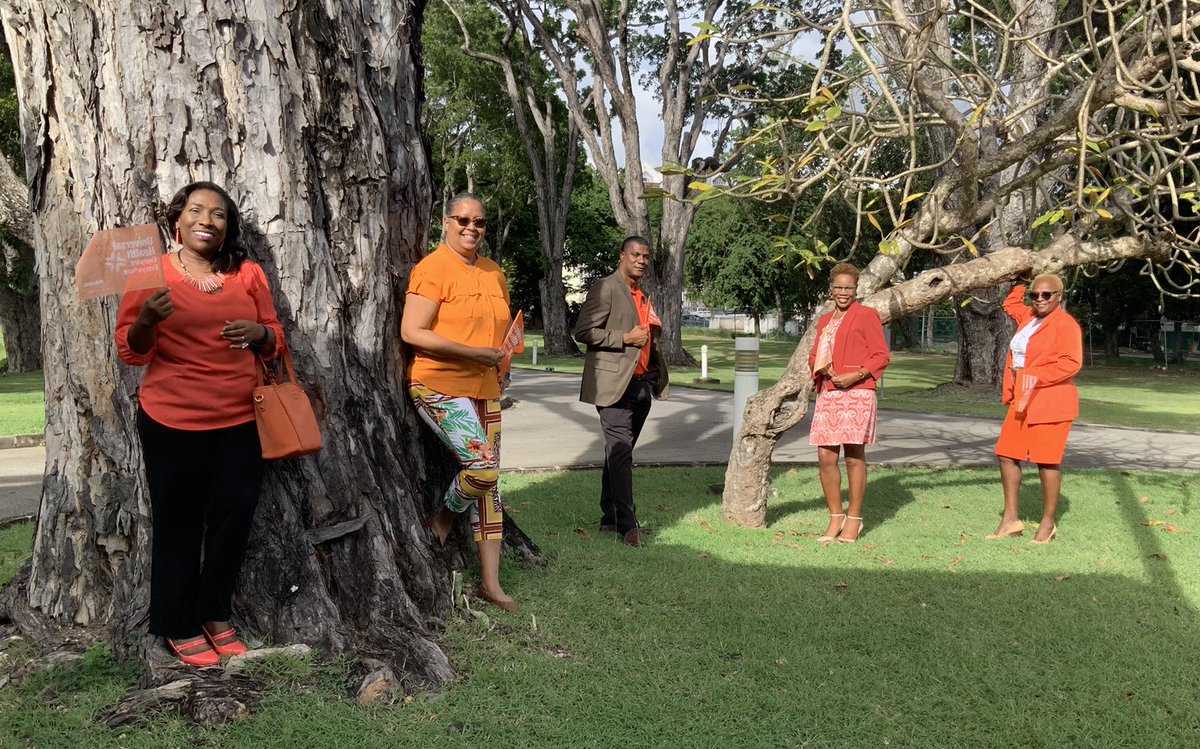 Orange is not one of my usual colors, but today my PAHO Colleagues and I wear orange in recognition of the International Day for the Elimination of Violence Against Women. 
 #OrangeTheWorld #endVAW   #humanrights #genderequality #genderbasedviolence   #covid <a href="/pahowho/">PAHO/WHO</a>